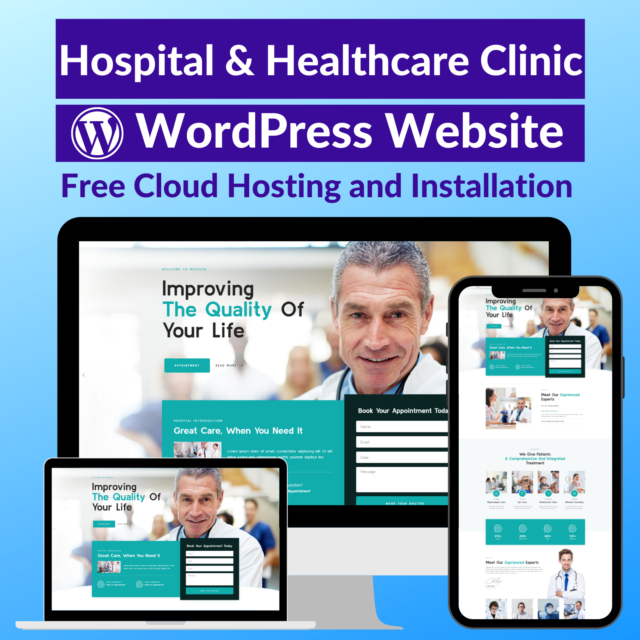 Hospital & Healthcare Clinic Sale Website Store Free Cloud Hosting+Installation