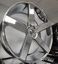 30 Inch Chrome Dub Baller S115 5x139.7 5x5.5 Wheels Rims 24 26 28