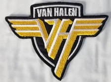 Van Halen Gold/Yellow Embroidered Patch approx  2.75x3.75" iron on