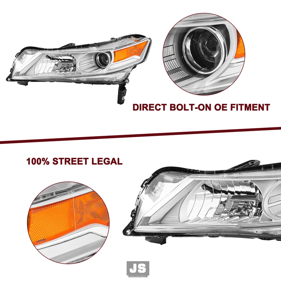 Par de montaje de faros HID para sedán Acura TL 2009 2010 2011 2012 2013 2014 Foto 4 de 4