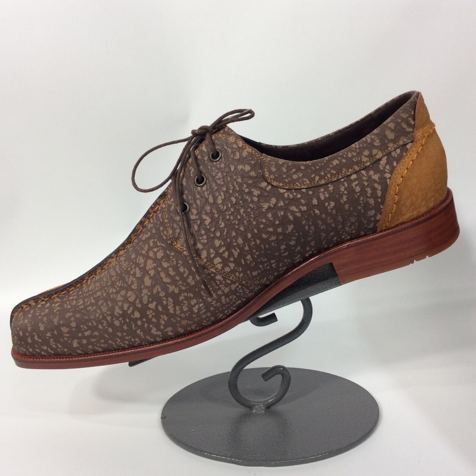 SAOLA Scarpe derby uomo US15 su misura pelle nabuk esotica firmate dal designer