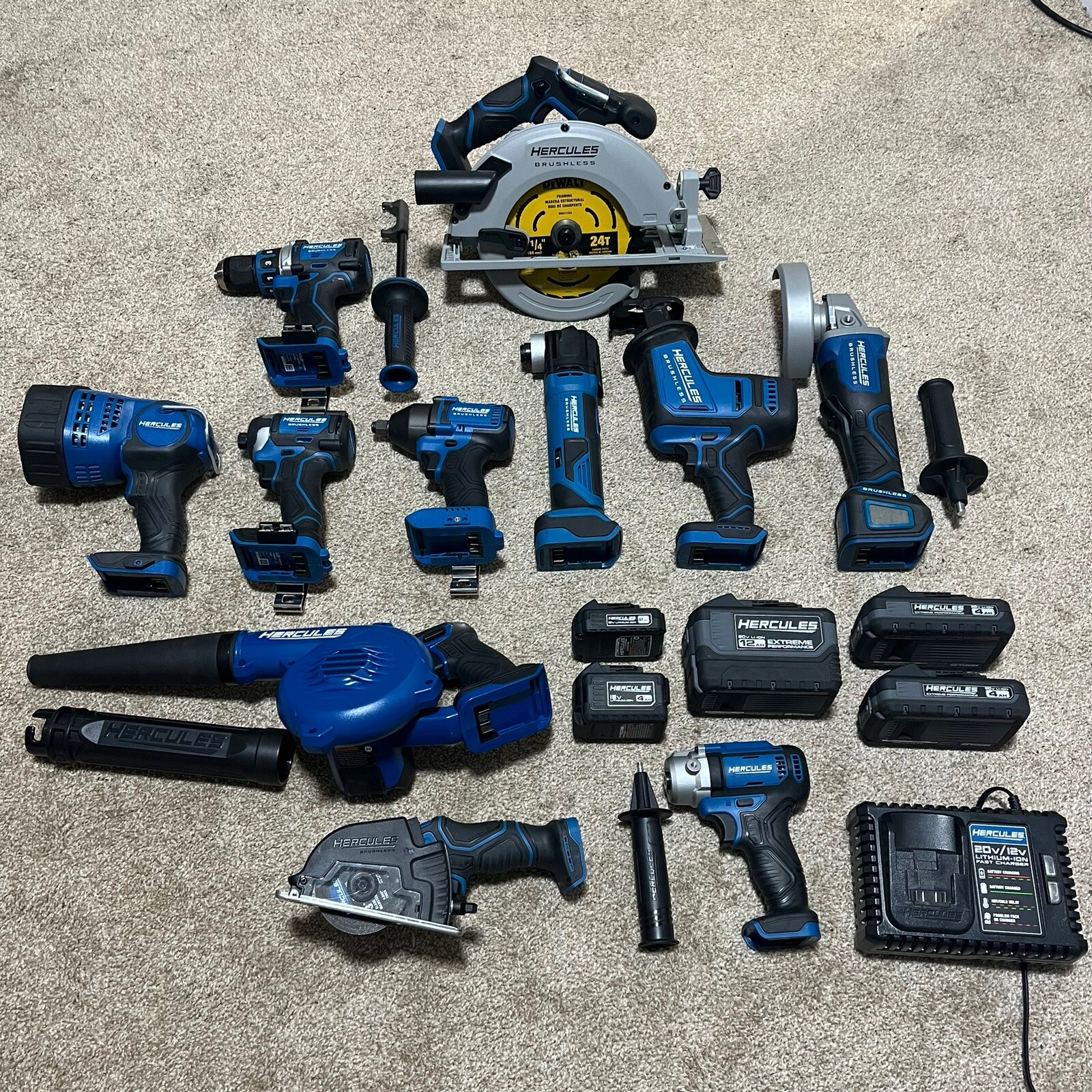 Hercules 20v Brushless Power Tool Set. Over 25 Discount Off MSRP 11