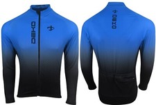 Maglia invernale bici ciclista mtb elastica traspirante nero azzurra sottogiacca