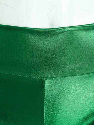 T-shirt donna manica lunga metallizzata lucida effetto bagnato crop top rave clubwears - Foto 19 di 54