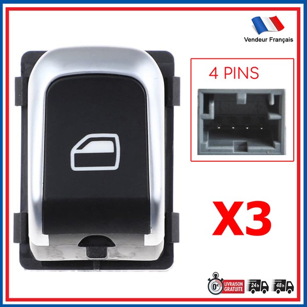Pack Von 3 Tasten Elektrische Fensterheber Vorne Hintere Nuckel Audi A1-image