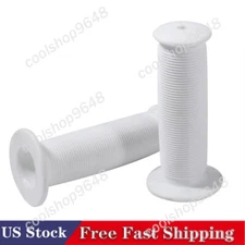 Pair Motorcycle Scooter Bicycle Anti-Slip Soft Rubber Handlebar Hand Grips White