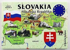 SLOVAKIA EU SERIES FRIDGE COLLECTOR'S SOUVENIR MAGNET 2.5" X 3.5" 