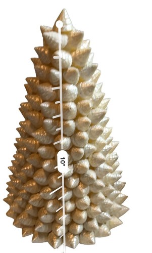 Arte marino concha marina árbol de Navidad océano costa playa tema 10” juego hecho a mano 2 - Imagen 7 de 8