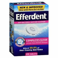 Efferdent Anti-Bacterial Denture Cleanser 126 Tabs By Efferdent