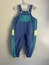 Vintage Oshkosh Vestbak Bib Overalls Blue Green Size 3T USA Made
