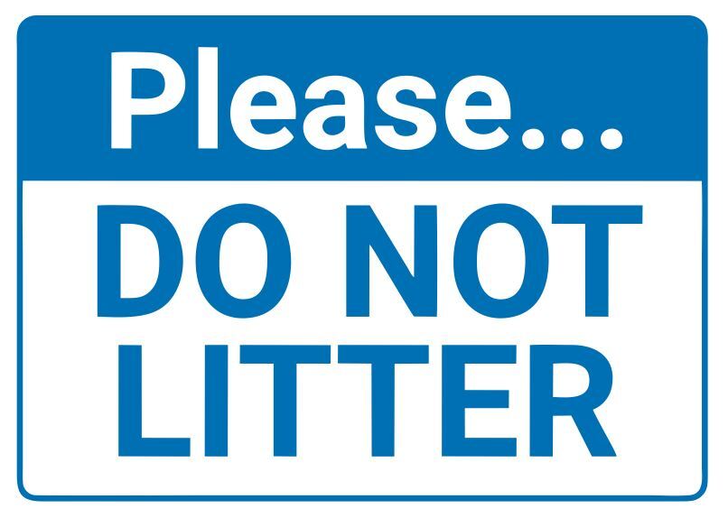 Do Not Litter  Safety Sign Sticker Decal Label D7362