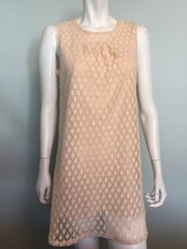 Ella Moss Ivory Crochet Lace Sleeveless Babydoll Shift Dress Size S