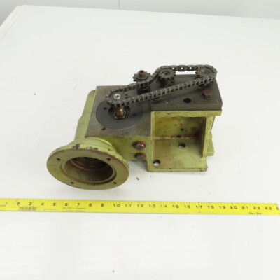 50:1 Ratio Right Hand Gear Reducer W/Chain Drive Sprockets 5