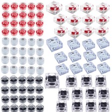 12/20 pc Clear Crystal Ring Gift Boxes Earrings Jewelry Storage BlACK RED WHITE
