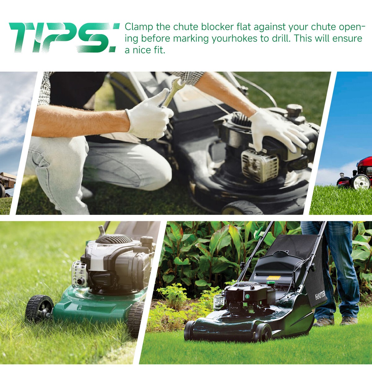 Advanced Mower Chute Blocker Grass Flap Chute Blocker Mowers for