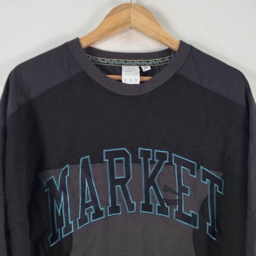 Puma x market mens sweatshirt jumper size XL black grey crew neck 096840 - Picture 2 of 12