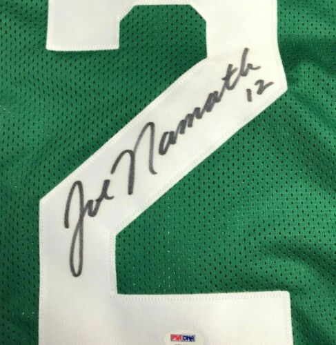 JOE NAMATH AUTOGRAPHED NEW YORK JETS THROWBACK JERSEY PSA/DNA BROADWAY JOE - Picture 2 of 3
