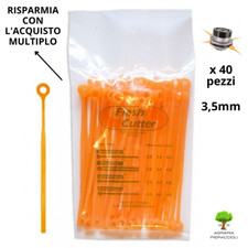 40 LAMELLE MONOFLY 3,5mm PER TESTINA FLASH CUTTER RICAMBIO DECESPUGLIATORE 