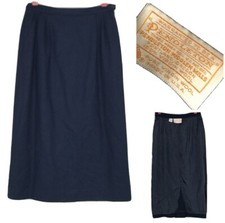 Vintage Pendleton Wool Skirt Womens Size 8 Blue USA Made Lined Midi