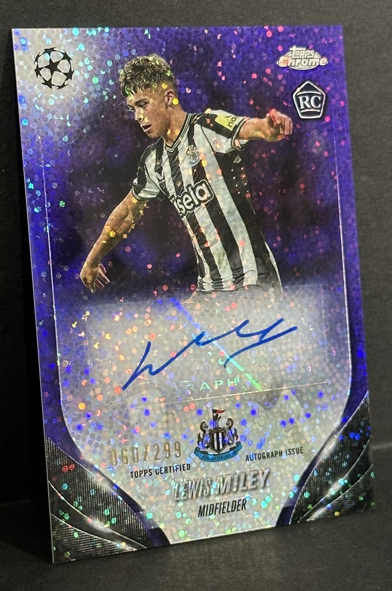 2023-24 Topps Chrome UEFA CC Newcastle RC Lewis Miley Auto