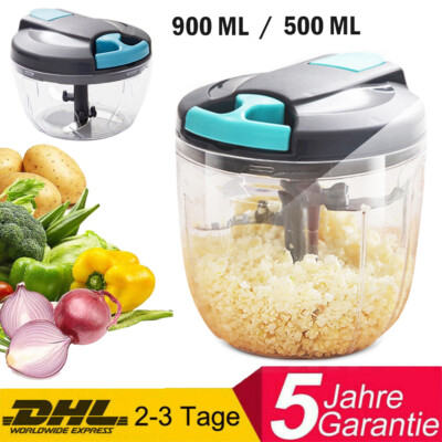 Zerkleinerer Multi Gemüseschneider UNIVERSAL Zwiebel Manuell Gemüse 5-Klingen