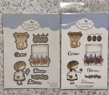 Elizabeth Craft Designs Matching Stamps  Dies Set   Garden Party   1494 CS084