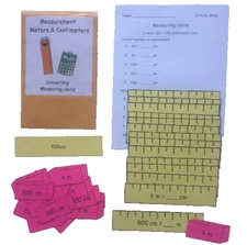 Teacher Made Math Center Converting Measurement Units Meters & Centimeters