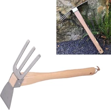 Garden Fork, Hoe Rake Hand Tool Hoe Garden Tool Garden Hoe with Beech Handle Sta