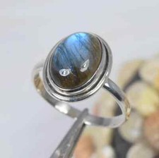 Labradorite Gemstone Ring-925 Sterling Silver-Elegant Ring Gift For Anniversary