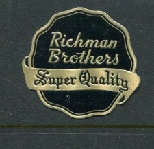 Richman Brothers Super Quality Foil Seal Reklamemarke Poster Stamp