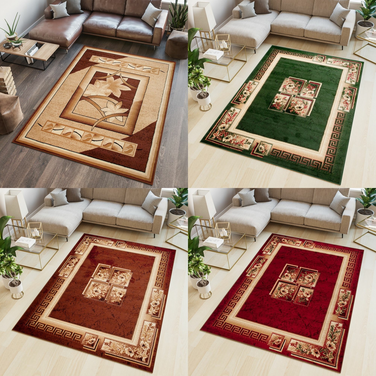 Small Medium Extra Large Area Rug Floral Pattern Traditional Rugs