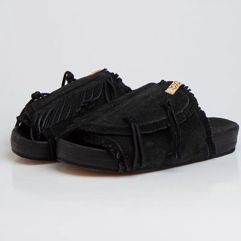 visvim christo shaman folk sandals L/43-44 size black new visvim christo shaman folk sandals L/43-44 size black new