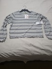 Jessica Simpson Kids Girls Stripe Color Large 12 Longsleeve Shirt Gray Black  — photo 6