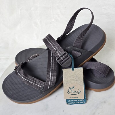 $85 Chaco Lowdown Sandals Sz 14 V-Strap Wolverine Grey Gum Sole Travel Water NEW