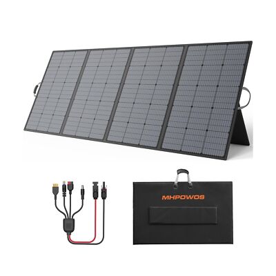 400W Portable Solar Panel, Lightweight Foldable Solar Panels Complete with an...