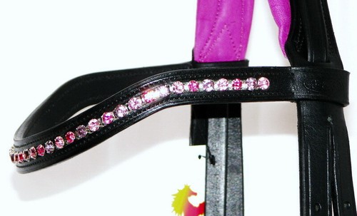 FSS Crystal BLING STIRNBAND BLUSH DAZZLE 6mm Curve ROSE PINK LIGHT AMETHYST FLIEDER - Bild 2 von 10