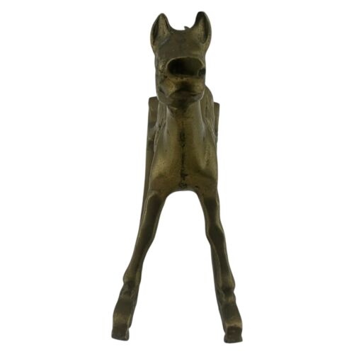 Scultura/Figura cavallo a dondolo vintage in ottone 6”x5”x1,75” - Foto 4 di 4