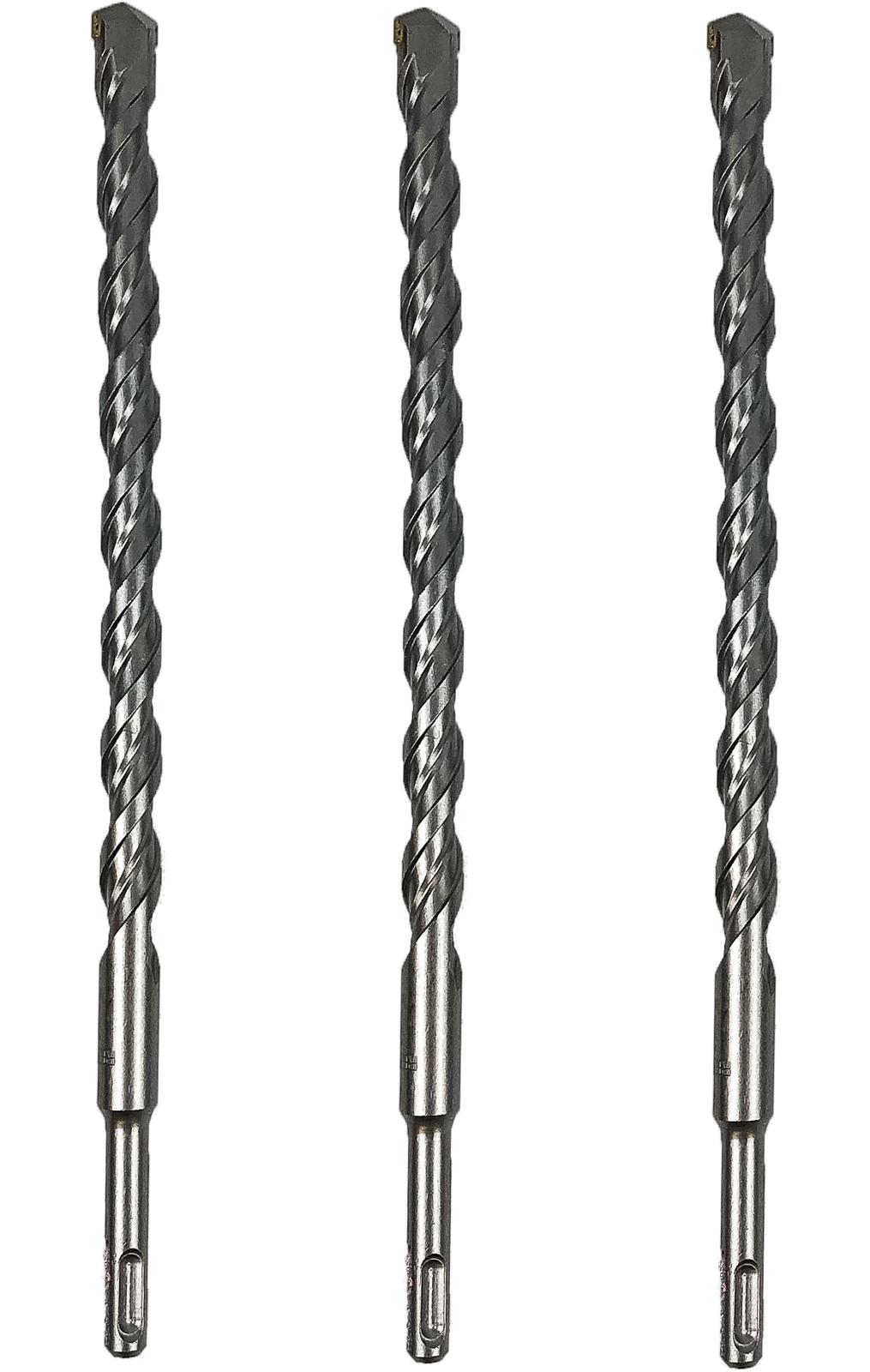 Rotary Hammer Drill Bit 5/8"x12" SDS Plus Carbide Tipped Concrete Masonry (3pk)