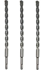 Rotary Hammer Drill Bit 5/8"x12" SDS Plus Carbide Tipped Concrete Masonry (3pk)