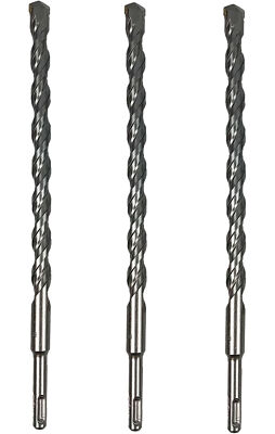 Rotary Hammer Drill Bit 5/8''x12'' SDS Plus Carbide Tipped Concrete Masonry (3pk)