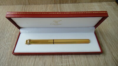 VINTAGE CARTIER VENDOME TRINITY BALLPOINT PEN GOLD PLATED WITH BOX