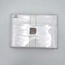 Bellino Linens Cotton Percale Queen Sheet Set Hotel Collection White NIP