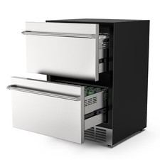 24" Undercounter Refrigerator 2 Drawer Built-in Beverage Refrigerator 5.3 Cu.ft.