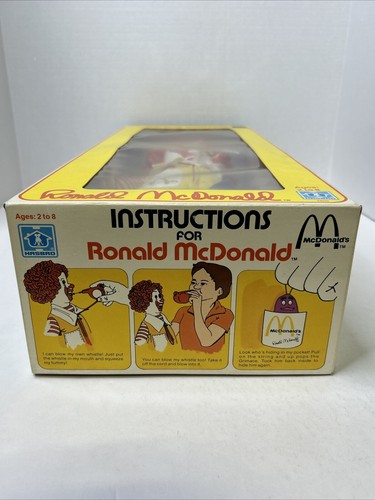 1978 Ronald McDonald Whistle & Grimace Plush Doll Hasbro 21" SEALED Box #2 Z5 - Picture 6 of 6