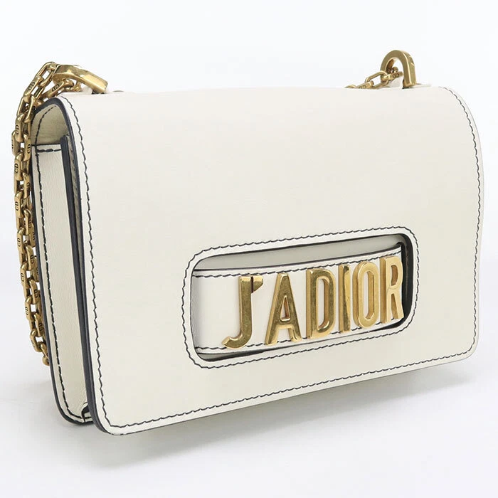 Dior M9002 Sac à bandoulière Jadior ChainSac à bandoulière cuir ivoire femme