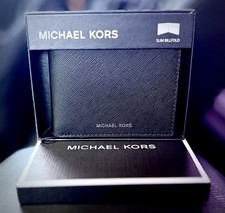 Michael Kors Mens Black Solid Slim Billfold W...