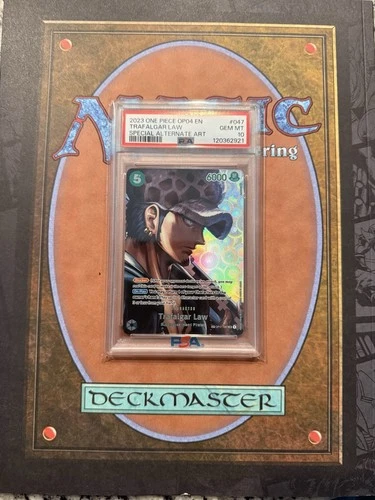 One Piece TCG Trafalgar Law OP01-047 Kingdoms of Intrigue SP Holo EN PSA 10