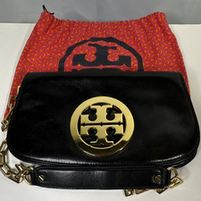Tory Burch Black Logo Medallion Crossbody Bag...