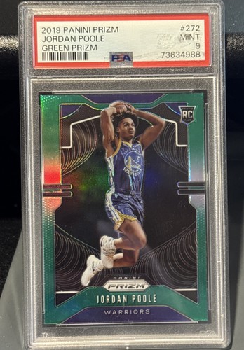 2019 Panini Prism #272 JORDAN POOLE green prism PSA 9