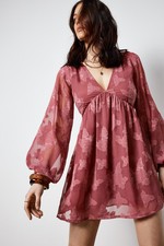 Nastygal Wine Mini Dress Womens Daywear Dresses